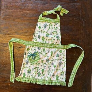 Williams Sonoma Vintage Child Apron Holiday Motif